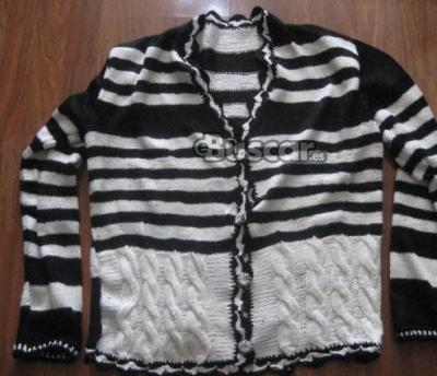 eBuscar Segunda mano Chaqueta artesanal blanca y negra