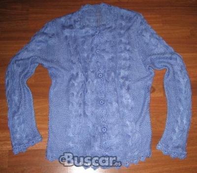 eBuscar Segunda mano Chaqueta artesanal azul metalico para...