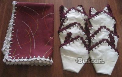 eBuscar Segunda mano Mantel granate y servilletas beige