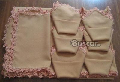eBuscar Segunda mano Mantel salmon y servilletas rematados a...